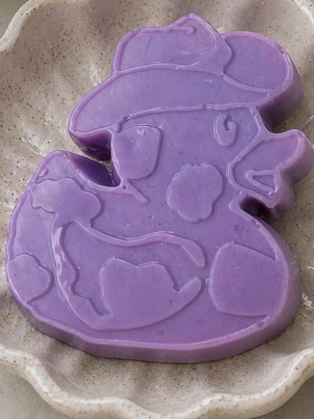 Vanilla rum soap duck 3x3in 8oz handmade shea butter based